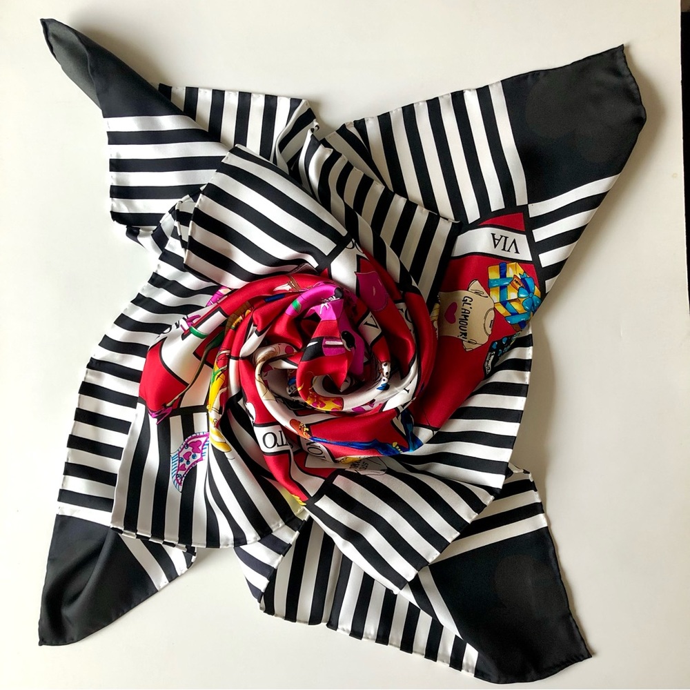 Moschino Cheap&Chic Square Silk Scarf